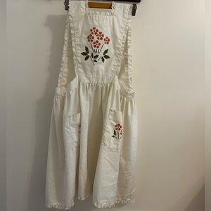 Vintage cotton tie back apron